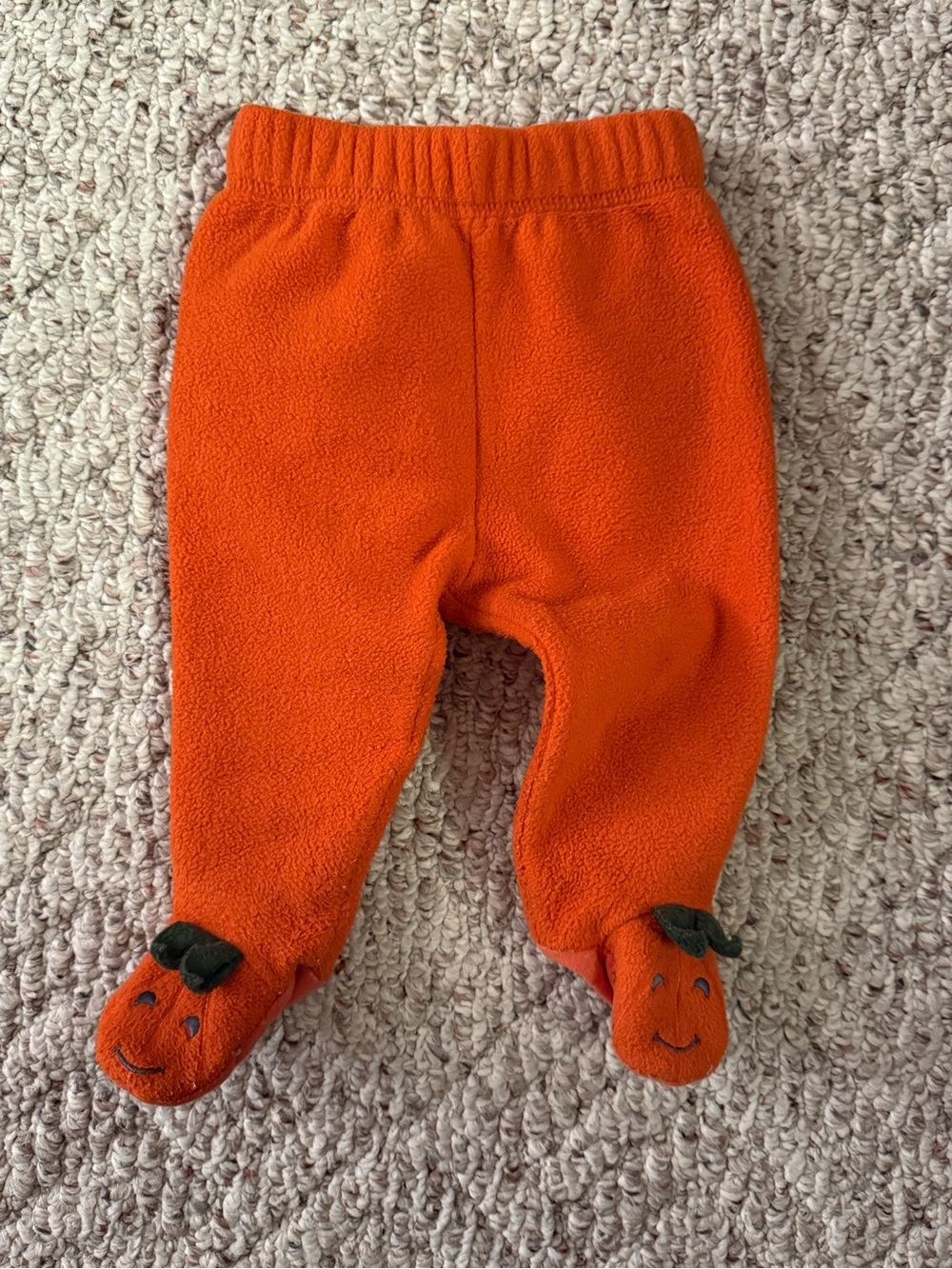 Vintage baby gap pumpkin Fleece Footed One-Piece